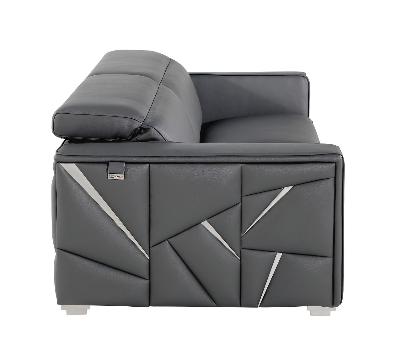 1120 Divanitalia Loveseat with Adjustable Headrest in Top-grain Italian Leather