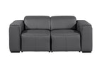 1224 Divanitalia 2-Piece Modular Power Reclining Loveseat in Top Grain Italian Leather with 2 Power Recliners & Power Headrests