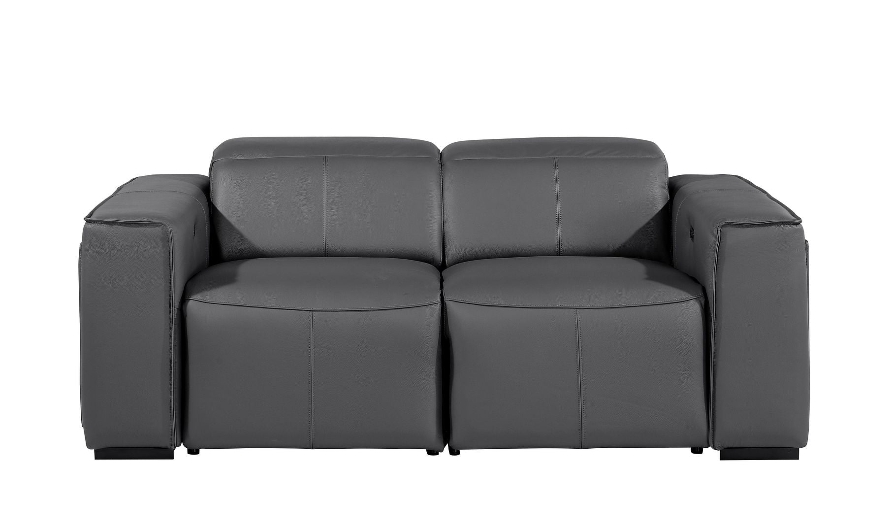 1224 Divanitalia 2-Piece Modular Power Reclining Loveseat in Top Grain Italian Leather with 2 Power Recliners & Power Headrests