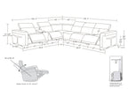 1126 Divanitalia 7-Piece L-Shaped Sectional Sofa in Top Grain Italian Leather with 4 Power Recliners & Power Headrests - Light Grey - SKU 1126-LT-GREY-SEC-7PC-4PWR-SECTIONAL-GROUP - view 16