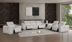 2679 Power Reclining Sofa, Console Loveseat & Chair Set in Genuine Leather - 5 Recliners - Light Grey - SKU 2679-LT-GRAY-7.5-HT-3PC - view 2
