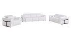 1126 Divanitalia 6-Piece Modular Power Reclining Sofa, Loveseat & Chair Set in Top Grain Italian Leather with 5 Power Recliners & Power Headrests - White - SKU 1126-WHITE-6.5-HT-3PC - view 3