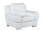 4572 Modern Genuine Leather Chair - White - SKU 4572-CH-WHITE - view 2