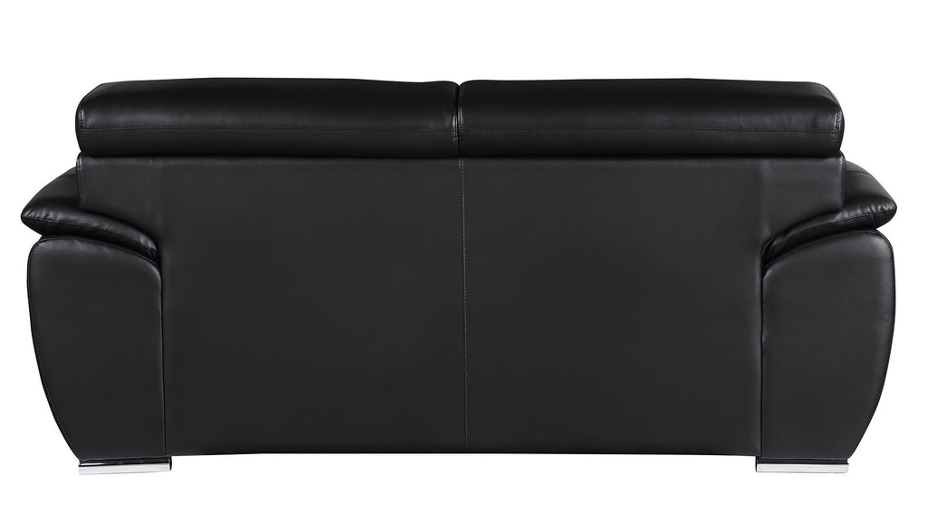 4571 Modern Genuine Leather Loveseat - Black - SKU 4571-L-BLACK - view 4
