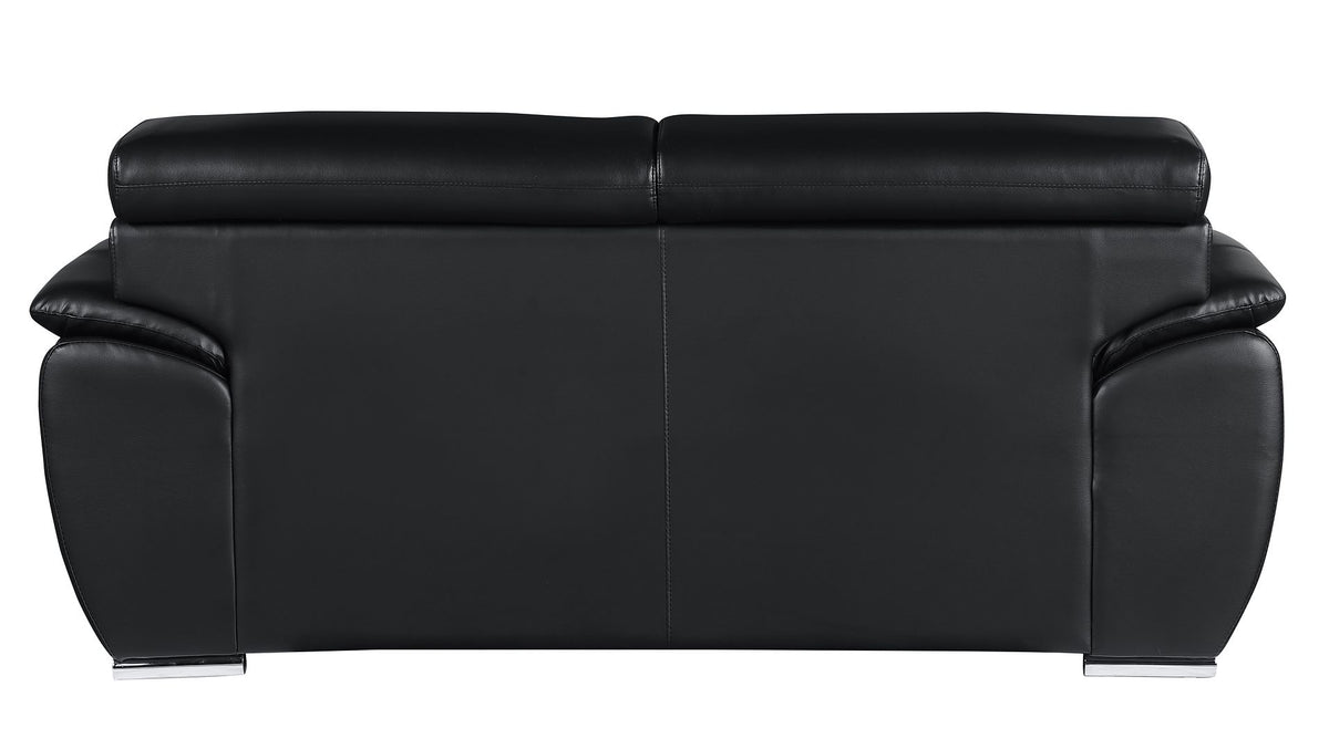 4571 Modern Genuine Leather Loveseat - Black - SKU 4571-L-BLACK - view 4