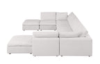 1100 Divanitalia Top-grain Italian Leather 8-Piece Sectional Sofa with Chaise