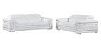 692 Divanitalia 2-Piece Sofa Set with Adjustable Headrest in Top-grain Italian Leather - White - SKU 692- WHITE 2PC (S/L) - GROUP - view 2