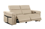 1126 Divanitalia 2-Piece Modular Power Reclining Loveseat in Top Grain Italian Leather with 2 Power Recliners & Power Headrests - Beige - SKU 1126-BEIGE-2.2-HT - view 5