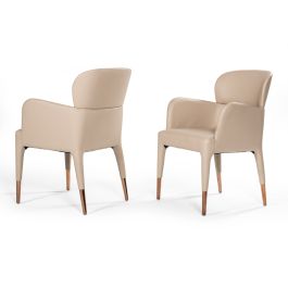 Ogden - Modern Peach & Rosegold Dining Armchair