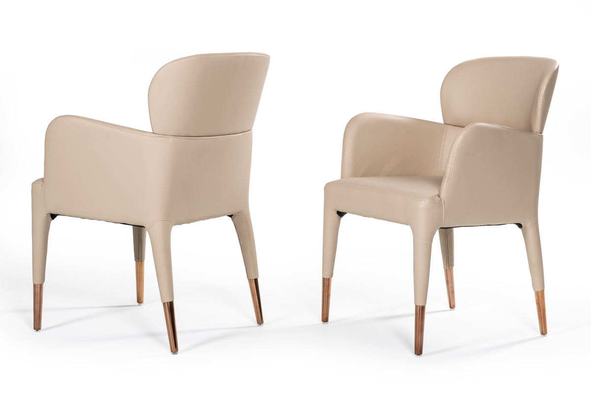 Ogden - Modern Peach & Rosegold Dining Armchair