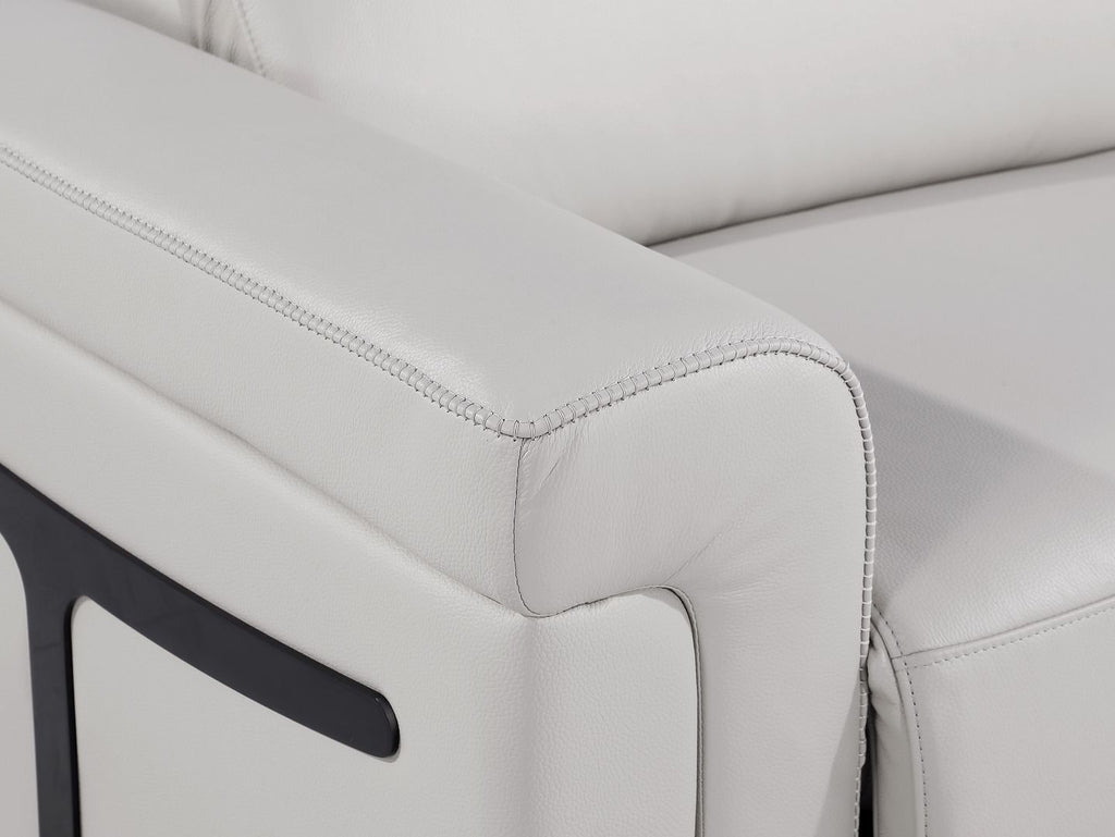 1126 Divanitalia Power Reclining Sofa in Top Grain Italian Leather with 2 Power Recliners & Power Headrests