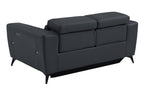989 Divanitalia Power Reclining Loveseat with Power Headrest in Top-grain Italian Leather