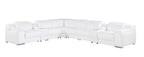 1116 Divanitalia 8-Piece L-Shaped Sectional Sofa in Top Grain Italian Leather with 3 Power Recliners & Power Headrests