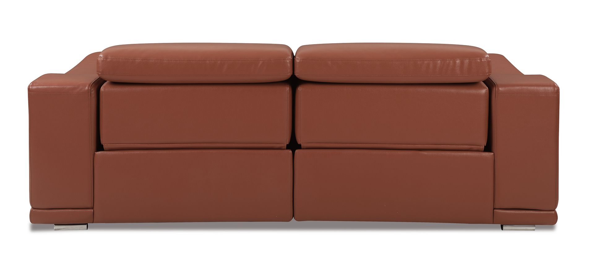 9762 Divanitalia Top Grain Italian Leather Power Reclining Loveseat with Adjustable Headrests