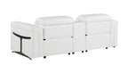1126 Divanitalia 3-Piece Modular Power Reclining Loveseat in Top Grain Italian Leather with 2 Power Recliners & Power Headrests
