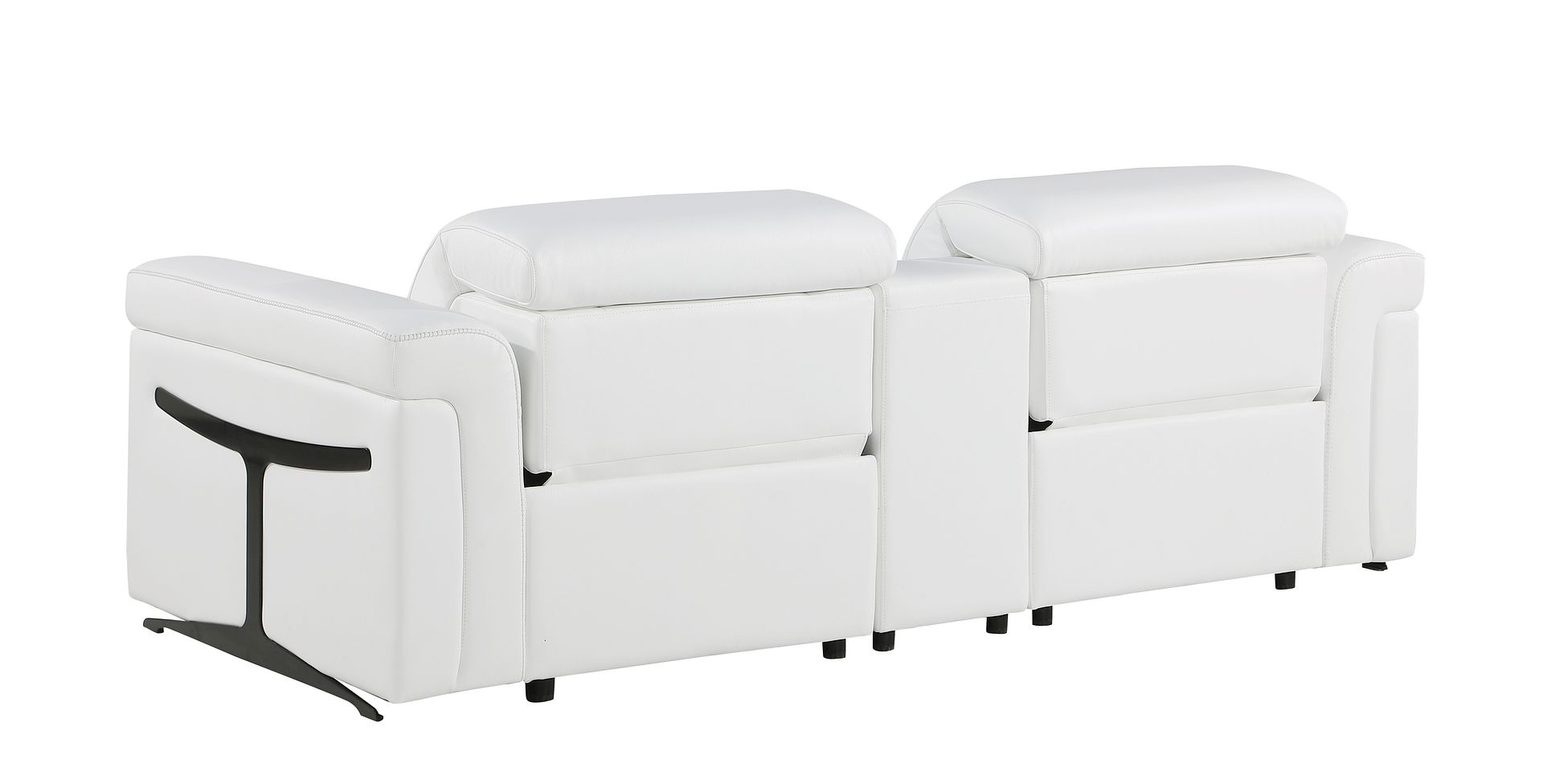 1126 Divanitalia 3-Piece Modular Power Reclining Loveseat in Top Grain Italian Leather with 2 Power Recliners & Power Headrests