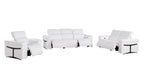 1126 Divanitalia 6-Piece Modular Power Reclining Sofa, Loveseat & Chair Set in Top Grain Italian Leather with 5 Power Recliners & Power Headrests - White - SKU 1126-WHITE-6.5-HT-3PC - view 4