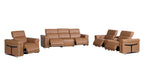 1126 Divanitalia 7-Piece Modular Power Reclining Sofa, Loveseat & Chair Set in Top Grain Italian Leather with 5 Power Recliners & Power Headrests - Cognac - SKU 1126-COGNAC-7.5-HT-3PC - view 4