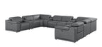 2679 12-Piece U-Shaped Power Reclining Sectional Sofa in Genuine Leather - 4 Recliners