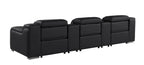 1116 Divanitalia 5-Piece Modular Power Reclining Sofa in Top Grain Italian Leather with 3 Power Recliners & Power Headrests