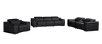 9762 Divanitalia 7-Piece Modular Power Reclining Sofa, Loveseat and Chair Set with 5 Power Recliners in Top Grain Italian Leather - Black - SKU 9762-BLACK-7.5-HT-3PC - view 3
