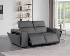 1224 Divanitalia 2-Piece Modular Power Reclining Loveseat in Top Grain Italian Leather with 2 Power Recliners & Power Headrests