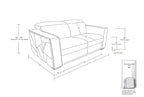 1120 Divanitalia Loveseat with Adjustable Headrest in Top-grain Italian Leather