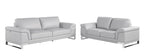 411 Divanitalia 2-Piece Sofa Set in Top-grain Italian Leather - Light Grey - SKU 411- LIGHT GRAY 2PC (S/L) - GROUP - view 2