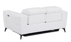 989 Divanitalia Power Reclining Loveseat with Power Headrest in Top-grain Italian Leather