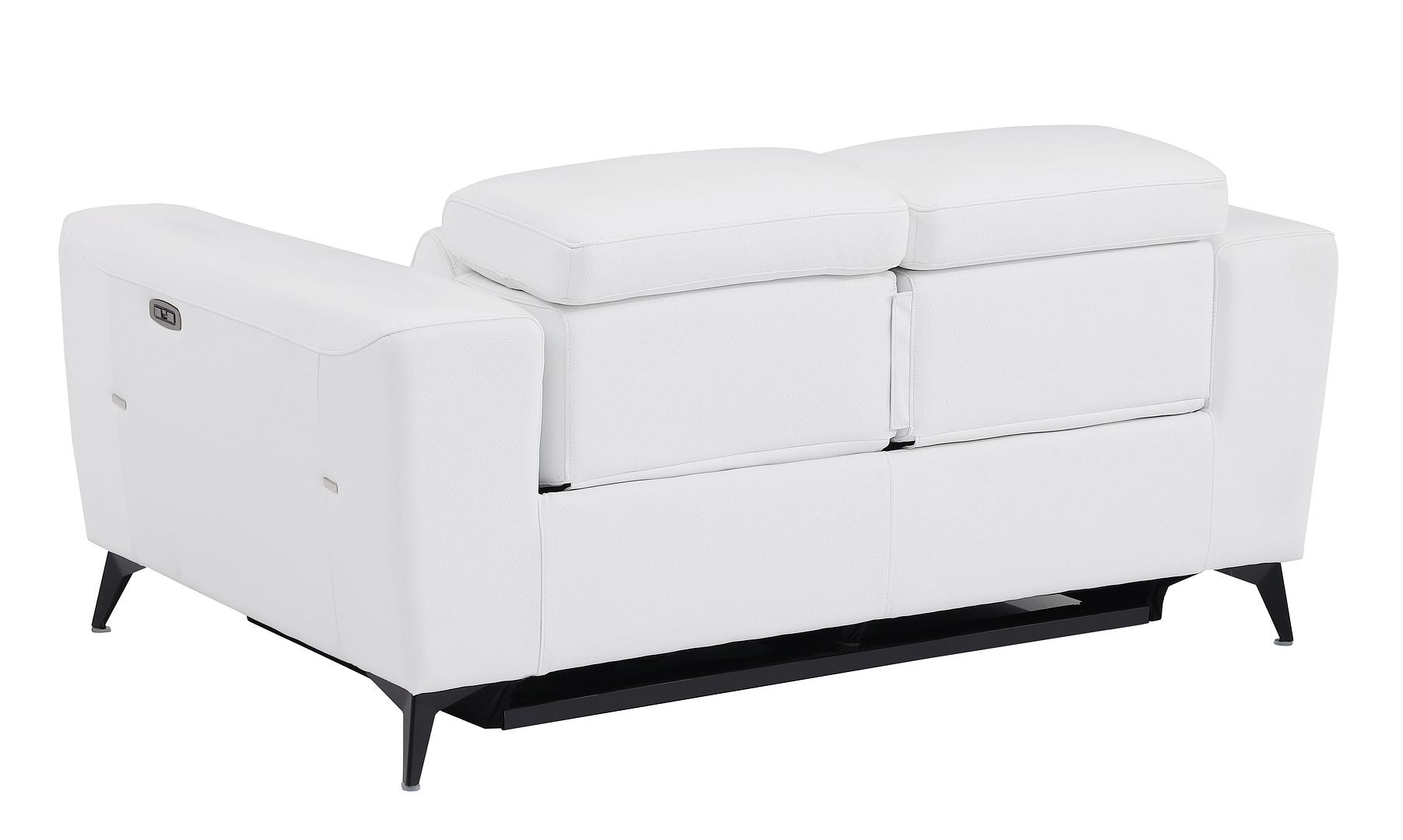 989 Divanitalia Power Reclining Loveseat with Power Headrest in Top-grain Italian Leather