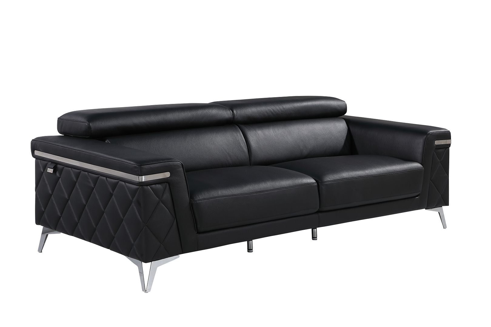 1140 Divanitalia Sofa with Adjustable Headrest in Top-grain Italian Leather