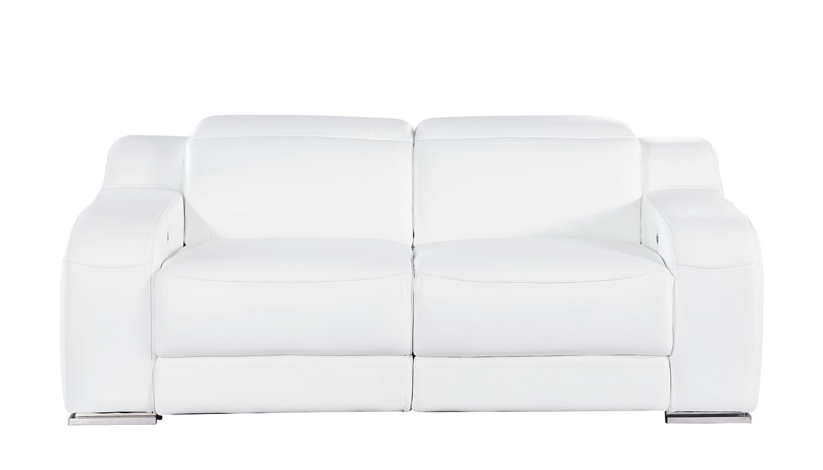 1116 Divanitalia 6-Piece Modular Power Reclining Sofa, Loveseat & Chair Set in Top Grain Italian Leather with 5 Power Recliners & Power Headrests - White - SKU 1116-WHITE-6.5-HT-3PC - view 8