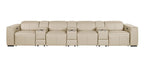 1224 Divanitalia 7-Piece Modular Power Reclining Sofa in Top Grain Italian Leather with 4 Power Recliners & Power Headrests
