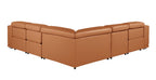 9762 Divanitalia 5-Piece L-Shaped Top Grain Italian Leather Sectional Sofa with 3 Power Recliners