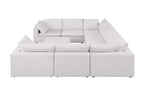 1100 Divanitalia 9-Piece U-Shaped Sectional Sofa in Top-grain Italian Leather