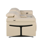 1126 Divanitalia 3-Piece Modular Power Reclining Loveseat in Top Grain Italian Leather with 2 Power Recliners & Power Headrests