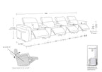1126 Divanitalia 7-Piece Modular Power Reclining Sofa in Top Grain Italian Leather with 4 Power Recliners & Power Headrests - Cognac - SKU 1126-COGNAC-7.4-HT - view 17