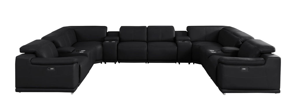2679 12-Piece U-Shaped Power Reclining Sectional Sofa in Genuine Leather - 4 Recliners