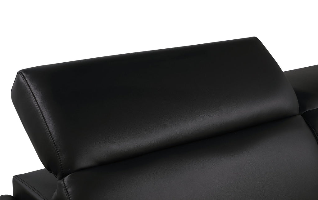 296 Modern Genuine Leather 3-Piece Sofa Set - Black - SKU 296-BLACK-3PC - view 13