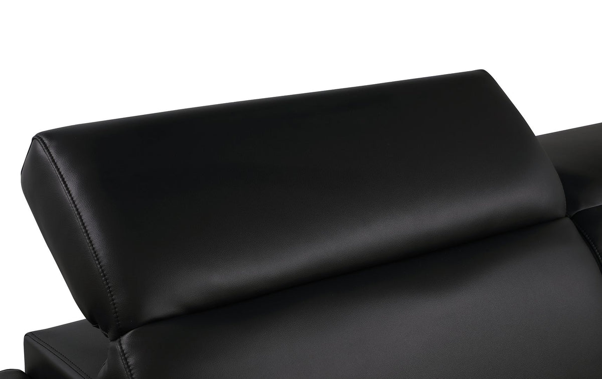 296 Modern Genuine Leather 3-Piece Sofa Set - Black - SKU 296-BLACK-3PC - view 13