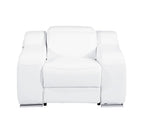 1116 Divanitalia 6-Piece Modular Power Reclining Sofa, Loveseat & Chair Set in Top Grain Italian Leather with 6 Power Recliners & Power Headrests - White - SKU 1116-WHITE-6.6-HT-3PC - view 11