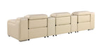 1116 Divanitalia 5-Piece Modular Power Reclining Sofa in Top Grain Italian Leather with 3 Power Recliners & Power Headrests