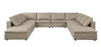 1100 Divanitalia 10-Piece U-Shaped Sectional Sofa with Chaise in Top-grain Italian Leather
