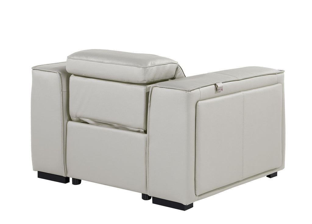 1126 Divanitalia Top Grain Italian Leather Power Reclining Chair with Power Headrests