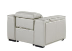 1126 Divanitalia Top Grain Italian Leather Power Reclining Chair with Power Headrests