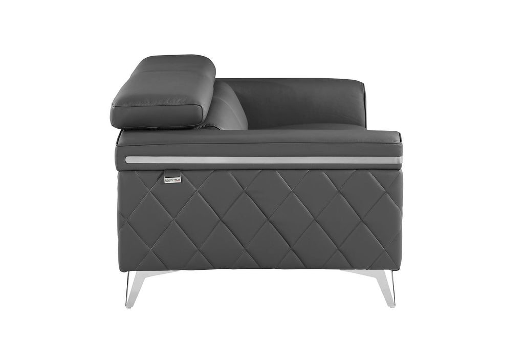 1140 Divanitalia Loveseat with Adjustable Headrest in Top-grain Italian Leather