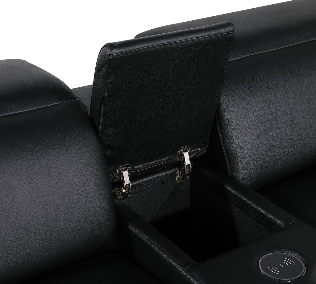 1126 Divanitalia 8-Piece U-Shaped Sectional Sofa in Top Grain Italian Leather with 4 Power Recliners & Power Headrests