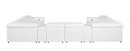 1126 Divanitalia 8-Piece U-Shaped Sectional Sofa in Top Grain Italian Leather with 2 Power Recliners & Power Headrests - White - SKU 1126-WHITE-8PC-2PWR-U-SECTIONAL-GROUP - view 6