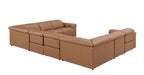 1126 Divanitalia 8-Piece U-Shaped Sectional Sofa in Top Grain Italian Leather with 4 Power Recliners & Power Headrests
