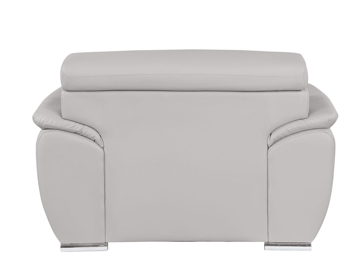 4571 Modern Genuine Leather Chair - Light Grey - SKU 4571-CH-LT-GREY - view 4